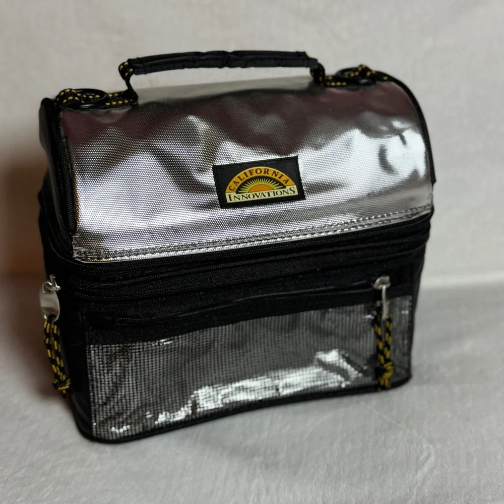 California Innovations Metalic Silver and Black Personal Insulated Lunch Box